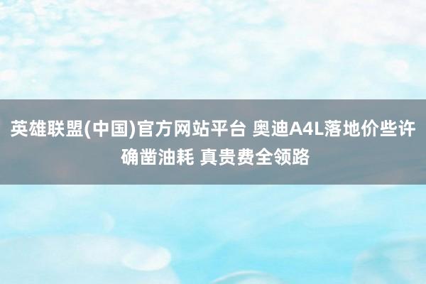 英雄联盟(中国)官方网站平台 奥迪A4L落地价些许 确凿油耗 真贵费全领路